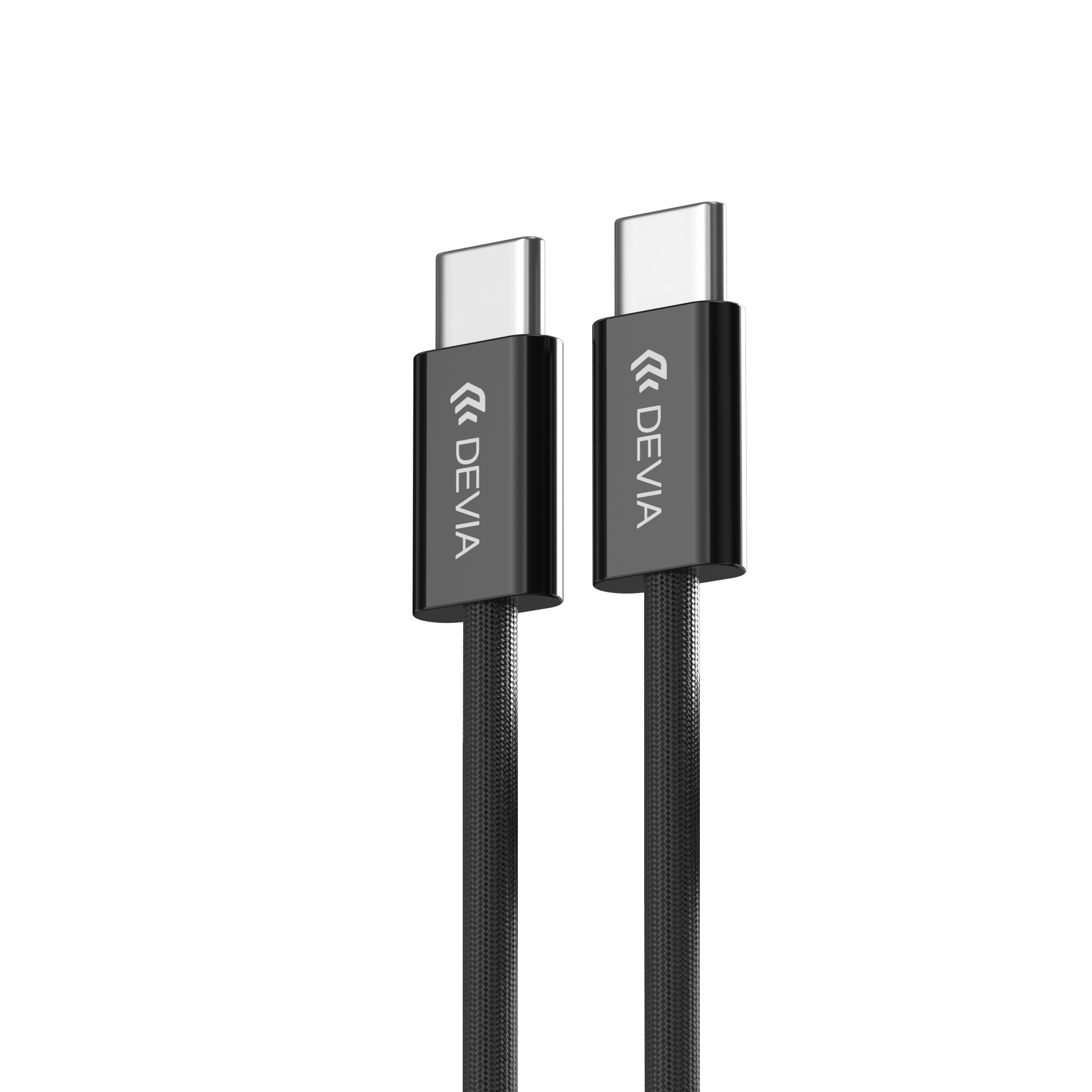 Devia Smart Series Câble Tressé USB-C vers USB-C PD 60W, Charge Rapide 3A, 1M Noir
