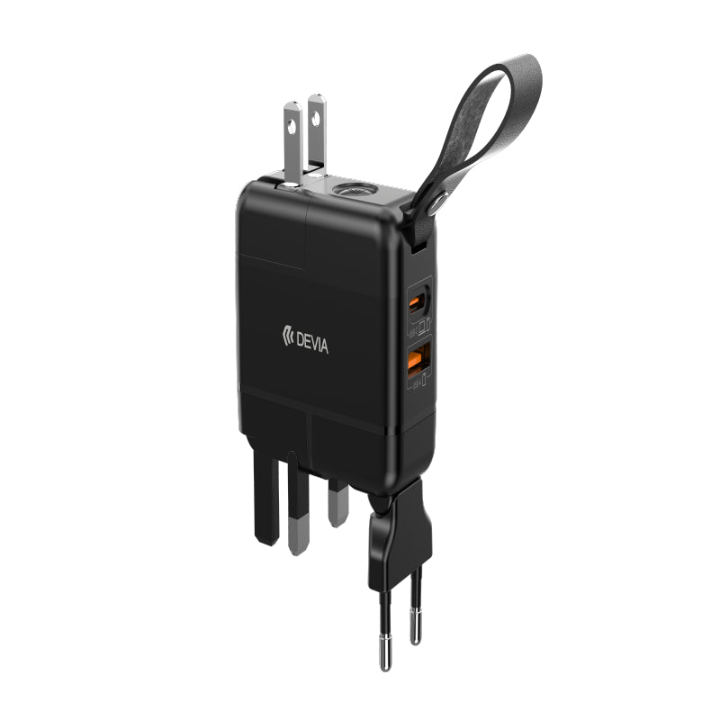 Devia Chargeur GaN multifonction Global 45W PD + QC