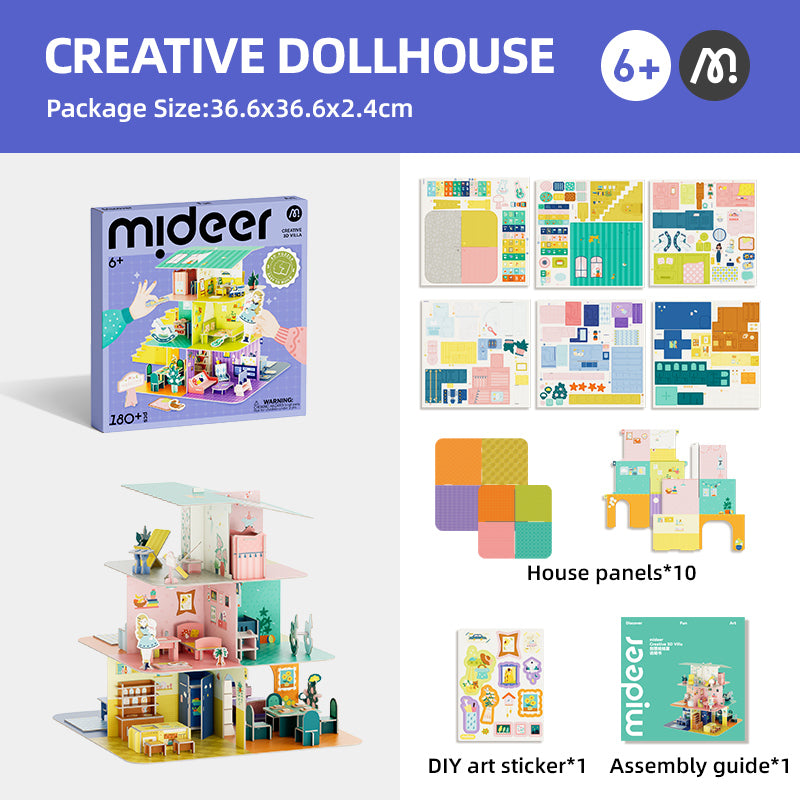 Mideer Villa Créative 3D, 180+ pièces