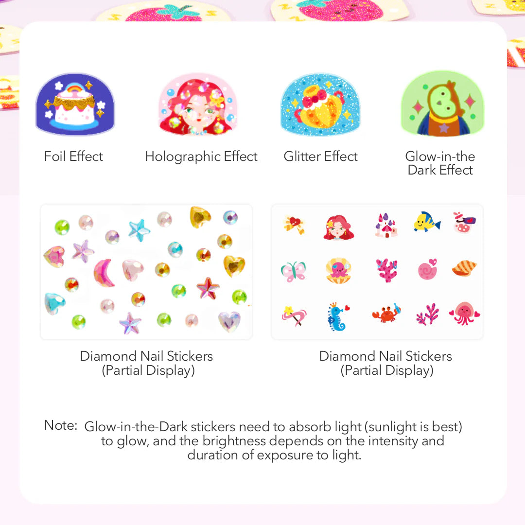 Mideer Stickers Fashion pour Ongles : Garden Gathering, 300 pièces