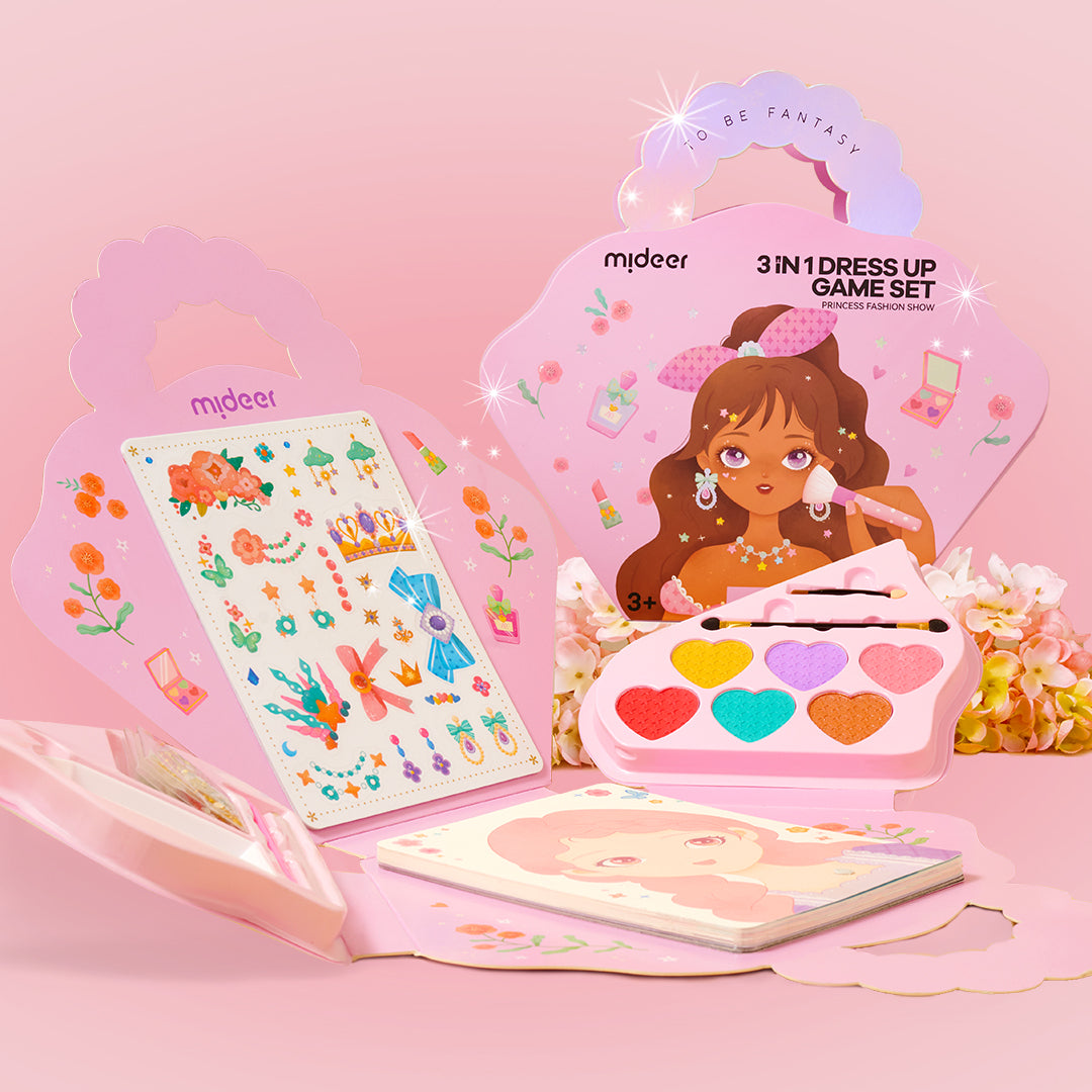 Mideer Coffret de Jeu d’Habillage 3-en-1 : Défilé de Mode Princesse