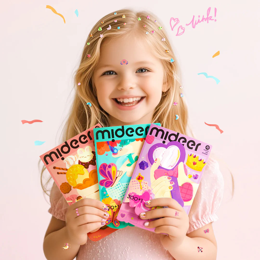 Mideer Stickers Fashion pour Ongles : Garden Gathering, 300 pièces