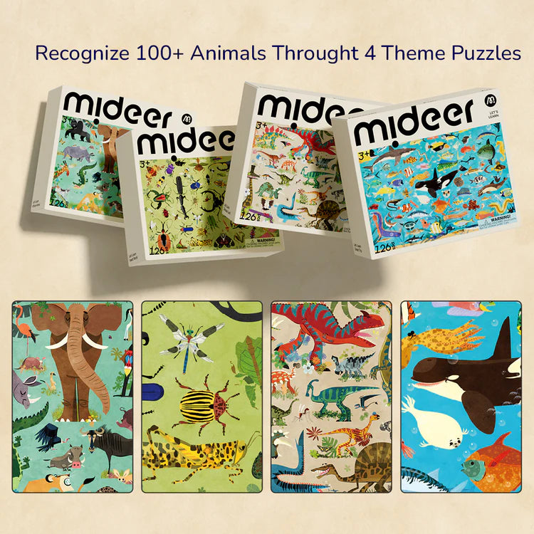 Mideer Puzzle Let’s Learn : Voyage dans l’Océan, 126 pièces