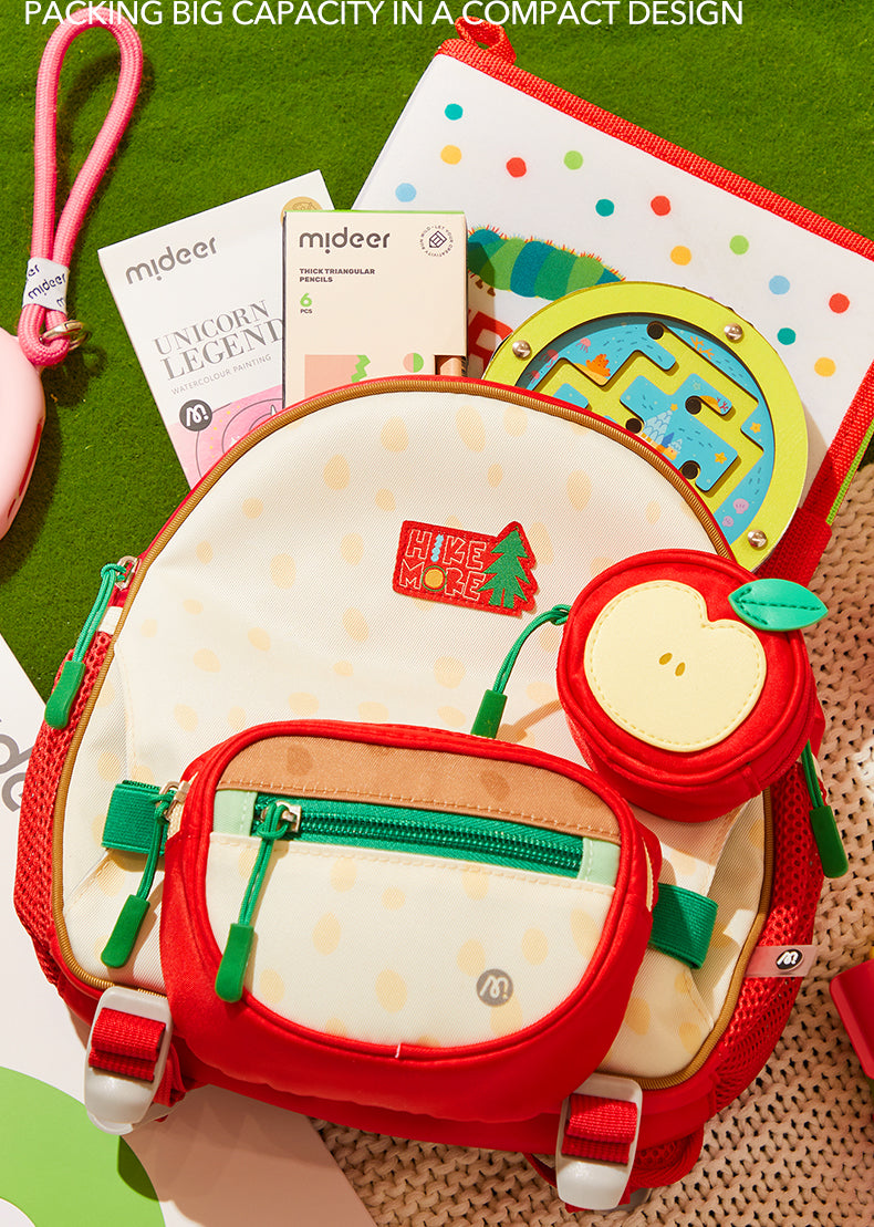 Mideer Backpack, Sac à dos enfant : Pomme rouge