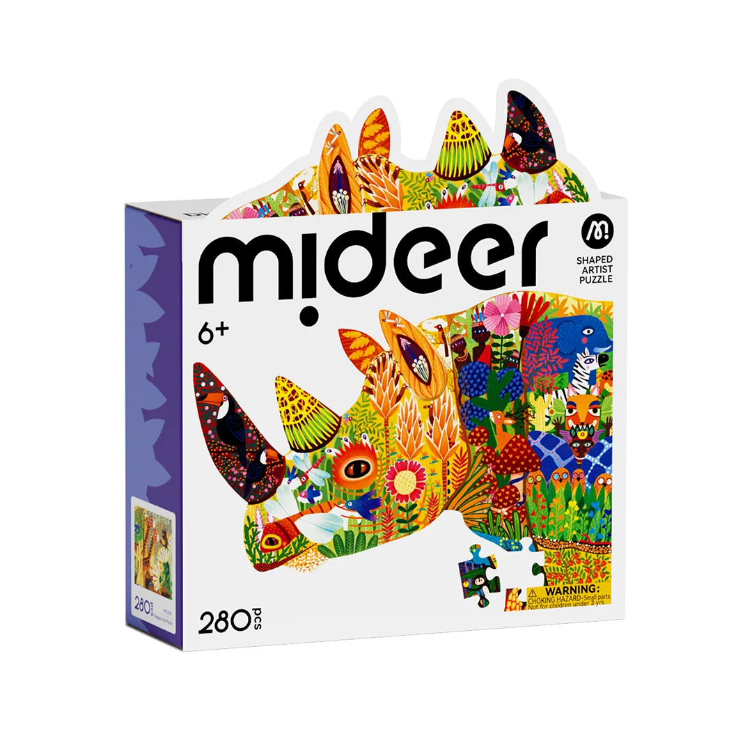 Mideer Puzzle Artistique : Rhinocéros Rêveur, 280 Pièces