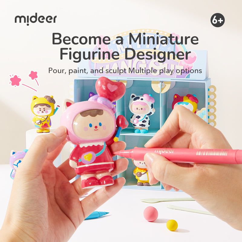 Mideer Kit d’art DIY en plâtre Plaster Artisan, 28 pièces