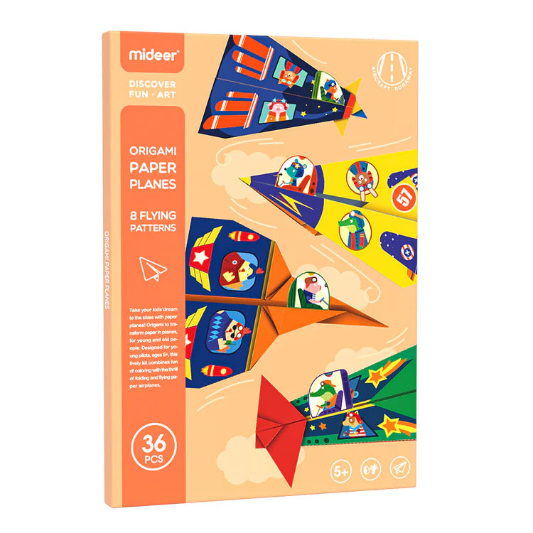 Mideer Origami Avions en Papier : 36 pièces