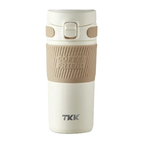 TKK Mug de Voyage isotherme 450ml, réutilisable en acier inoxydable