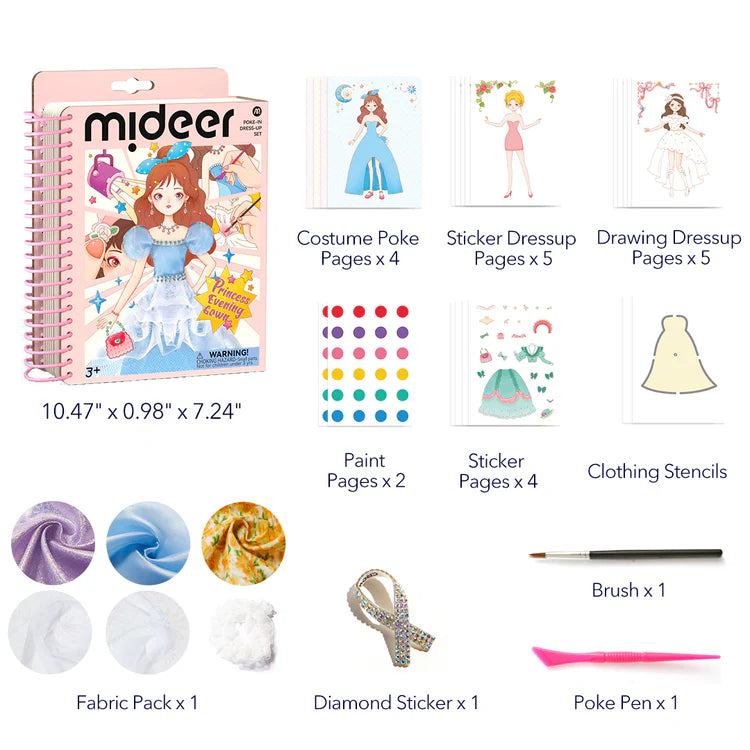 Mideer Kit d’Habillage à Piquer : Robes de Soirée Princesse