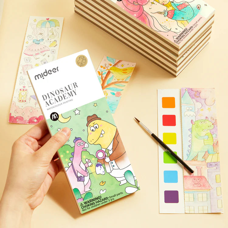 MiDeer Watercolour Painting: Dinosaur Academy