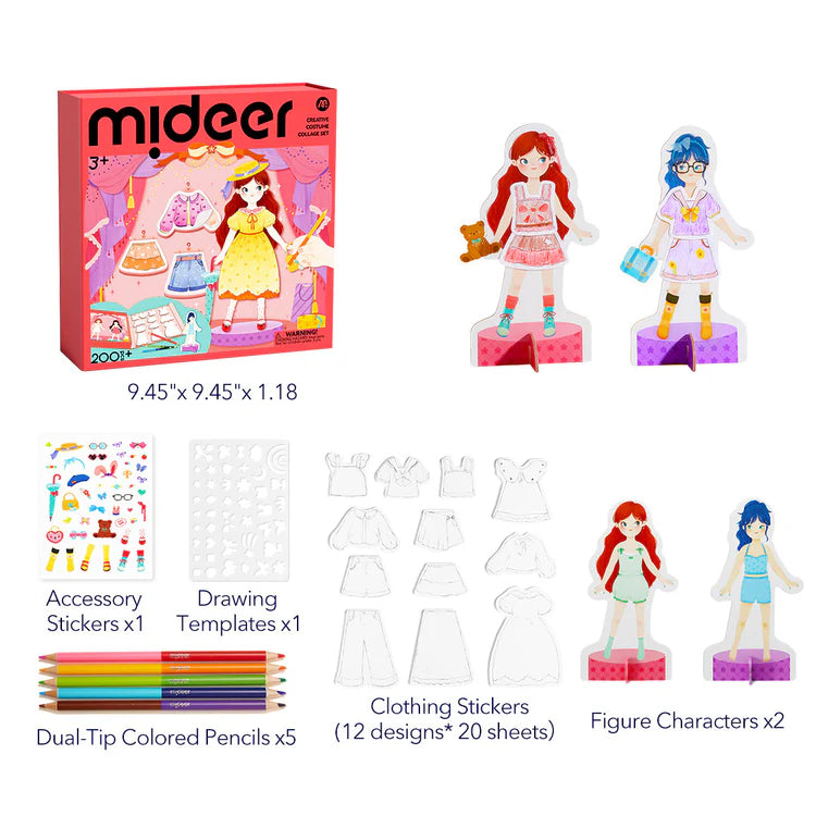 Mideer DIY Post-it Dress-Up, Collage de Costumes : Sweetheart