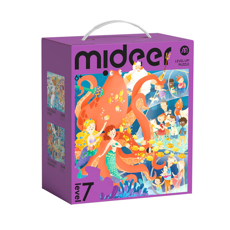 Mideer Puzzles Level Up! avec sac de rangement Niveau 7 : Chant de la mer, 208 à 252 pièces