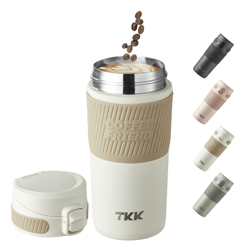 TKK Mug de Voyage isotherme 450ml, réutilisable en acier inoxydable
