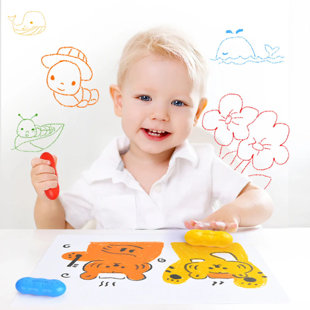 Mideer Crayons Pease : 12 couleurs