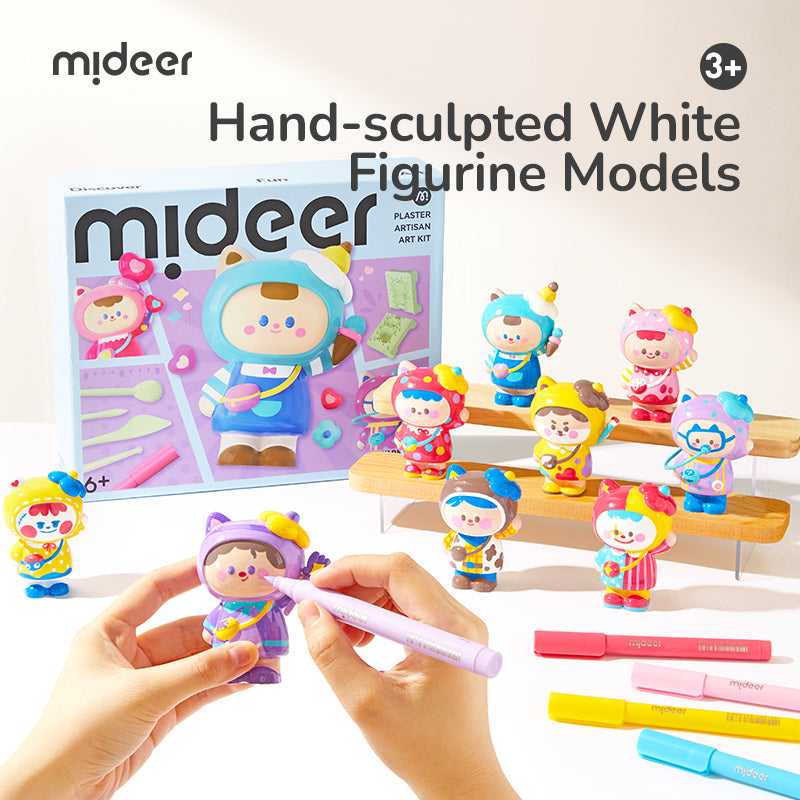 Mideer Kit d’art DIY en plâtre Plaster Artisan, 28 pièces