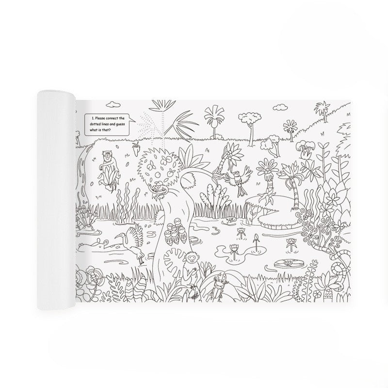 Mideer Rouleau de Coloriage Géant 10 Mètres : Jungle