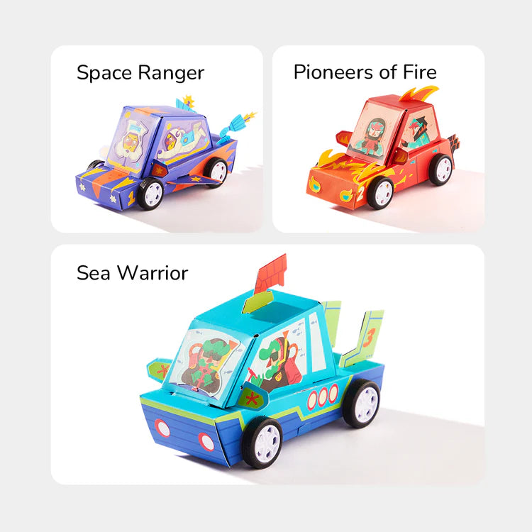 Mideer Atelier de Création en Papier : Voiture de Course