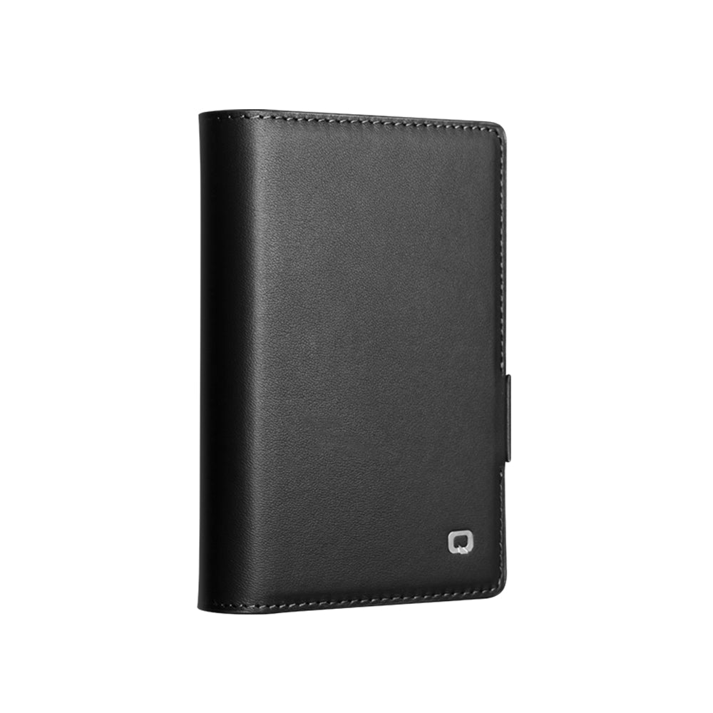 QIALINO Étui Portefeuille Magnétique Noir en cuir pleine fleur pour Samsung Galaxy Fold8
