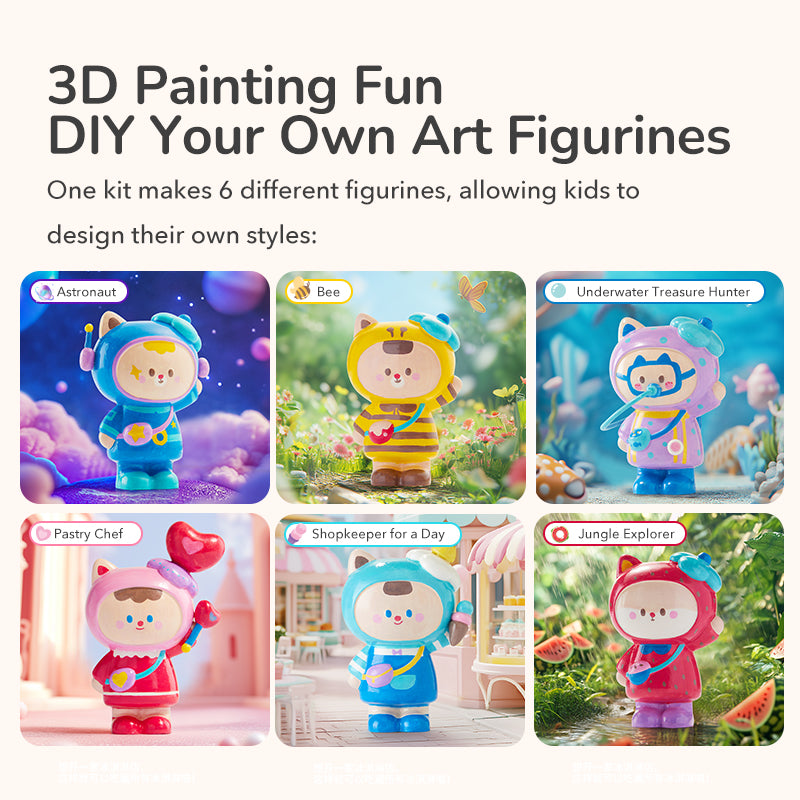Mideer Kit d’art DIY en plâtre Plaster Artisan, 28 pièces