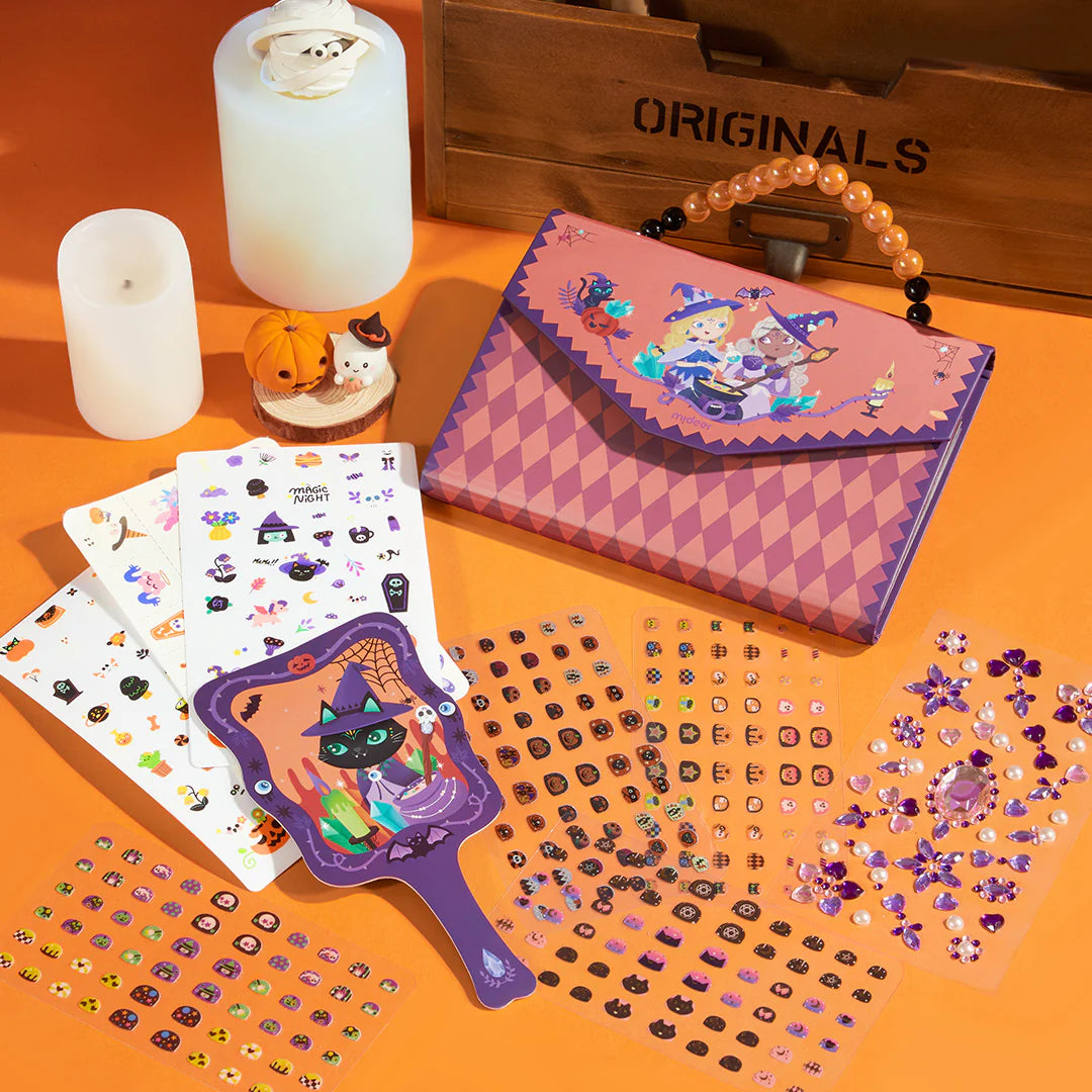 Mideer Pack stickers déguisement Halloween : tatouages temporaires, stickers pour ongles et plus encore, 1000 pièces