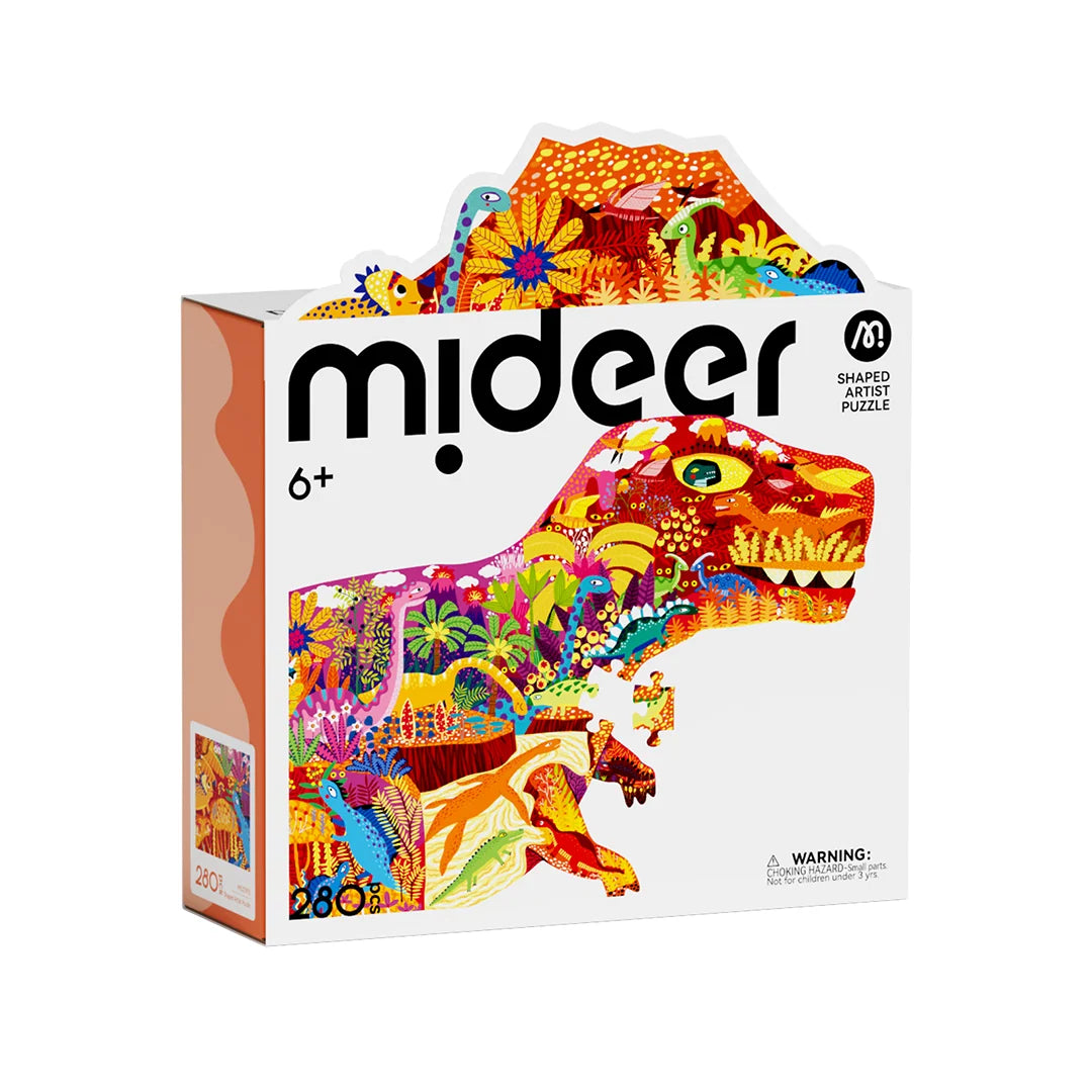Mideer Puzzle Artistique : Monde des Dinosaures, 280 Pièces