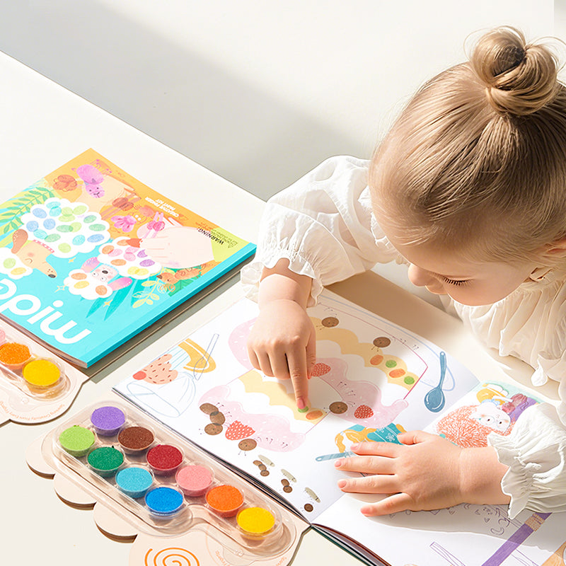 Mideer Kit de peinture au doigt créatif : Fête des animaux