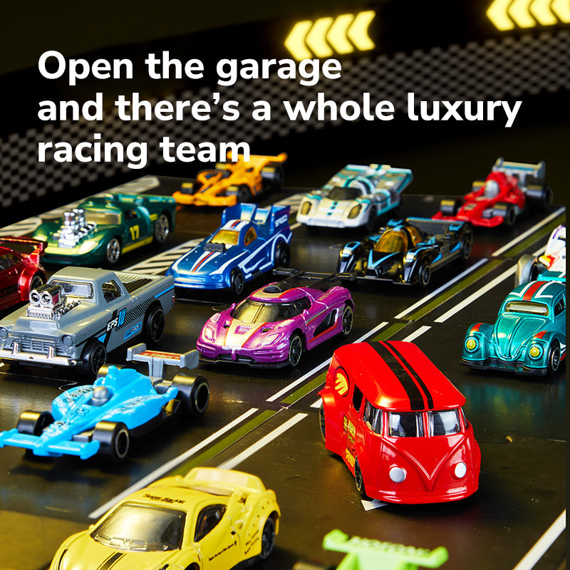 Mideer Circuit de Course Modulable avec Garage