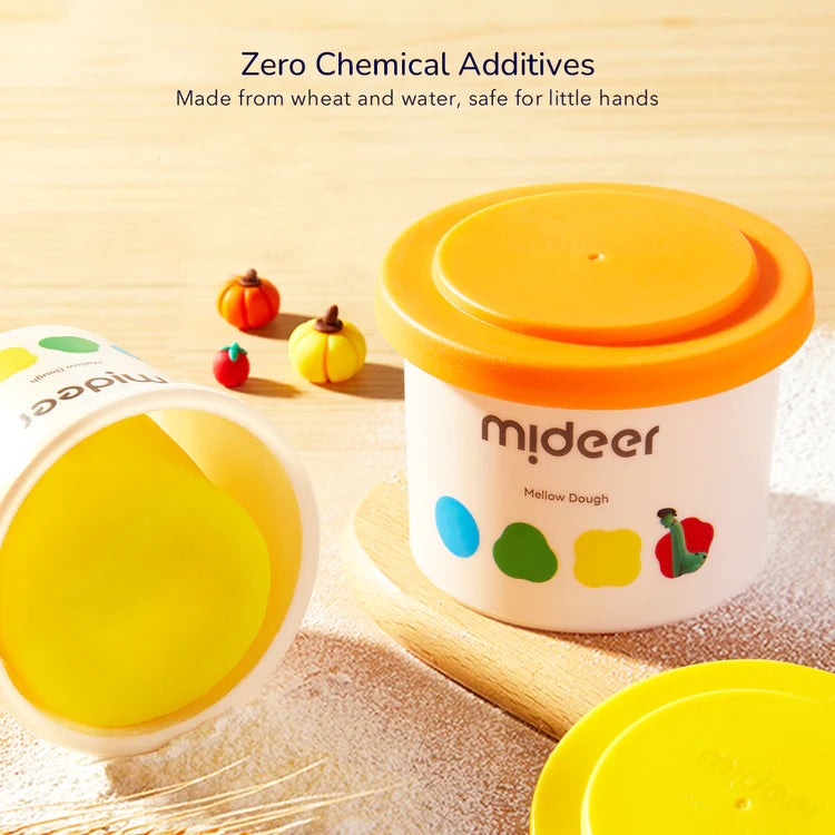 Mideer Pâte à Modeler Douce : 6 couleurs