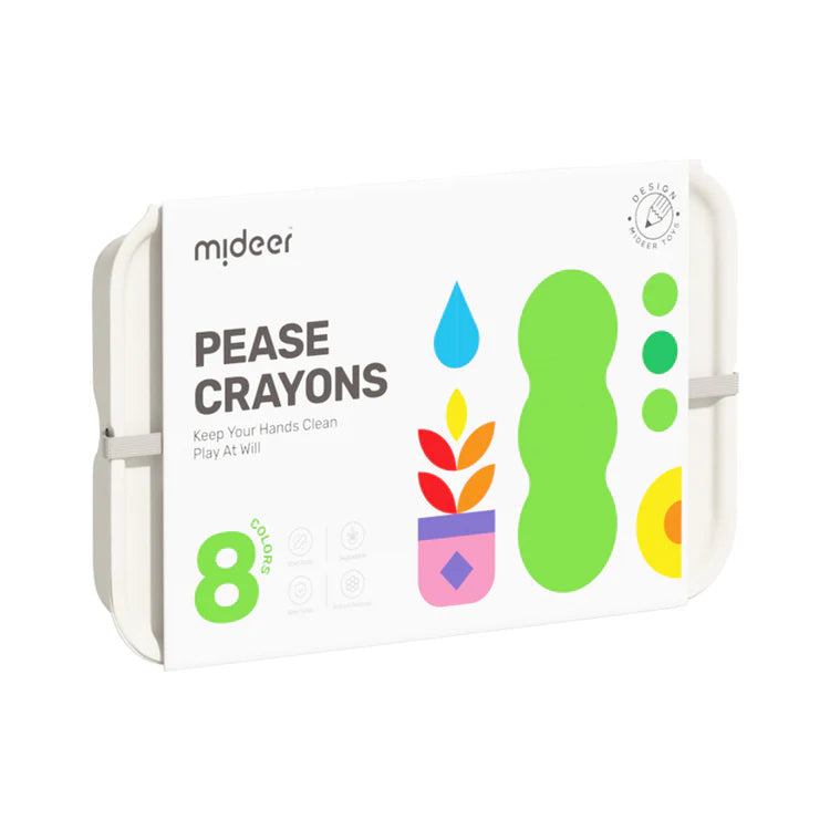 Mideer Crayons Pease : 8 couleurs