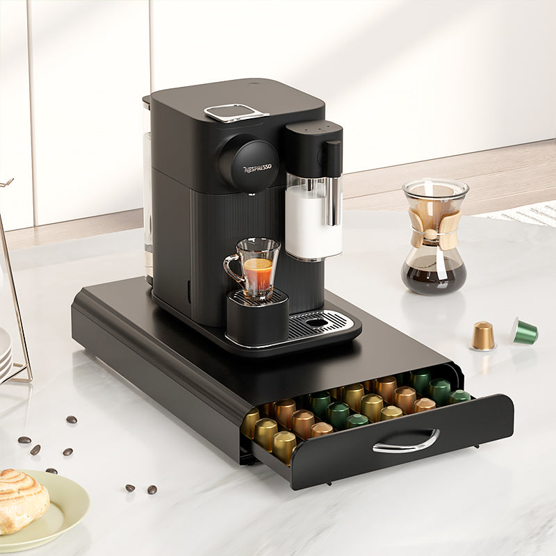 Porte Capsules Café avec Tiroir pour Nespresso Original Line: Capacité 60 Capsules
