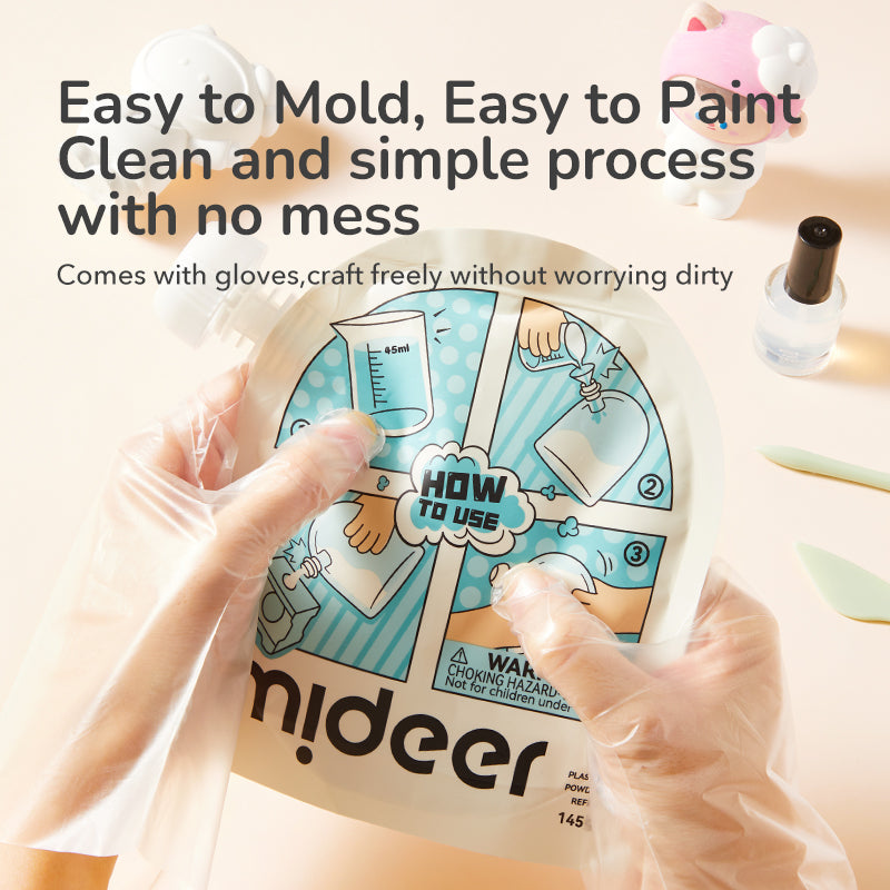 Mideer Kit d’art DIY en plâtre Plaster Artisan, 28 pièces