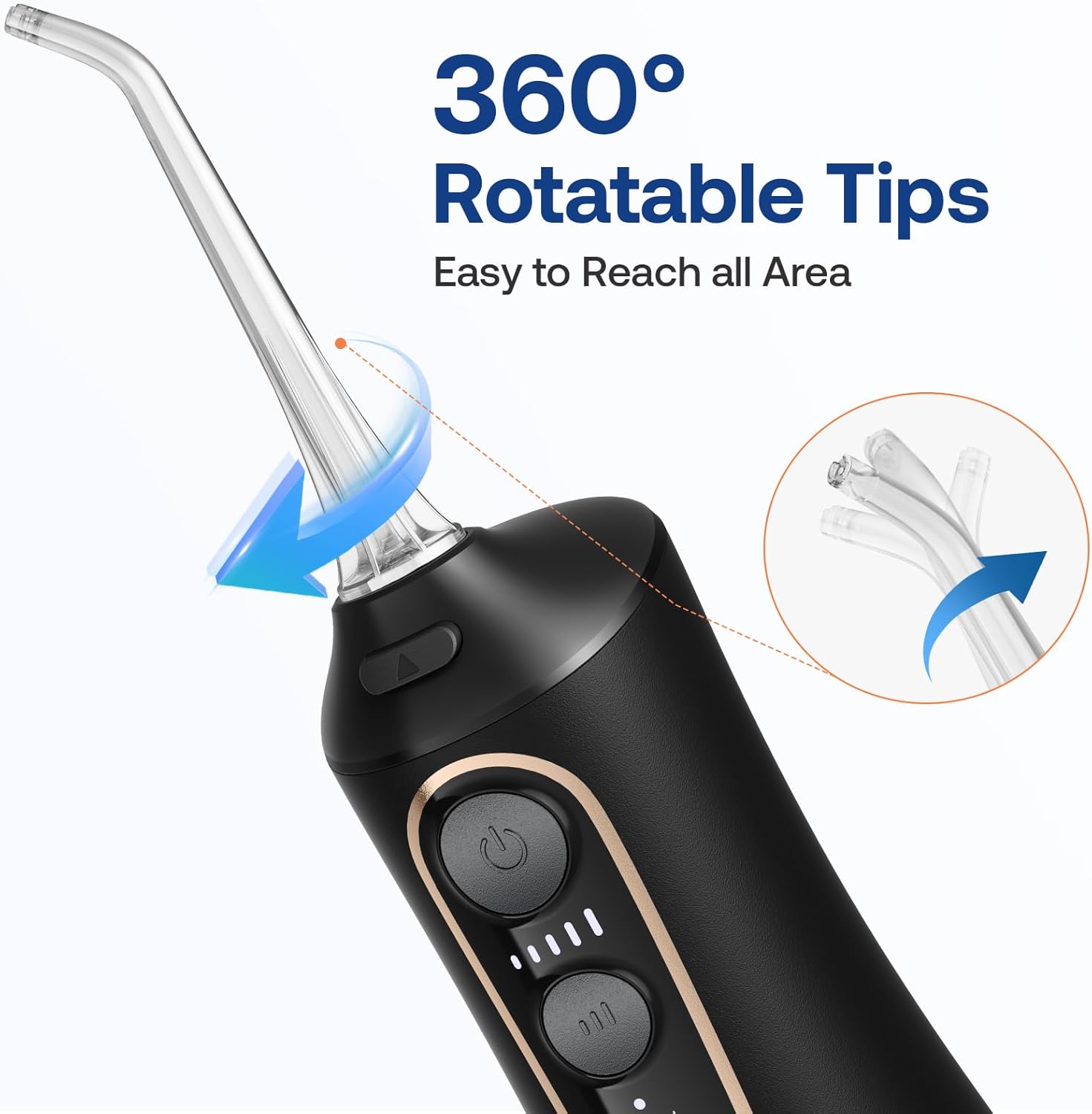 Bitvae C6 Hydropulseur Dentaire pour Nettoyage Interdentaire, Étanche IPX7