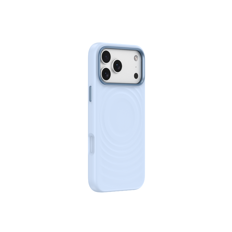 Devia Coque Ripple Series, Silicone, Magnétique pour iPhone 18 Pro Max Glacier