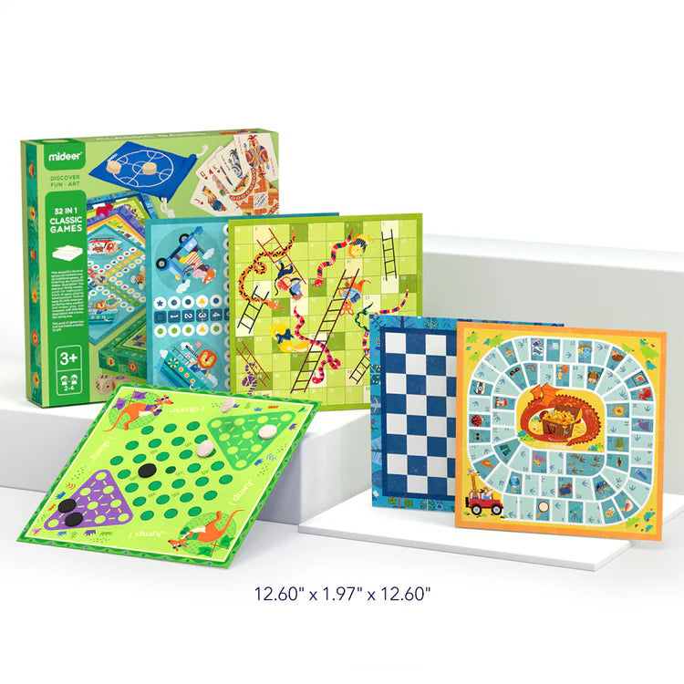 Mideer Jeux Classiques 32 en 1