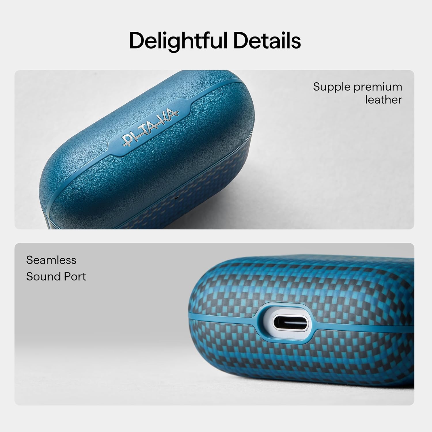 PITAKA Coque magnétique en fibre d’aramide pour Apple AirPods Pro3 Moonrise