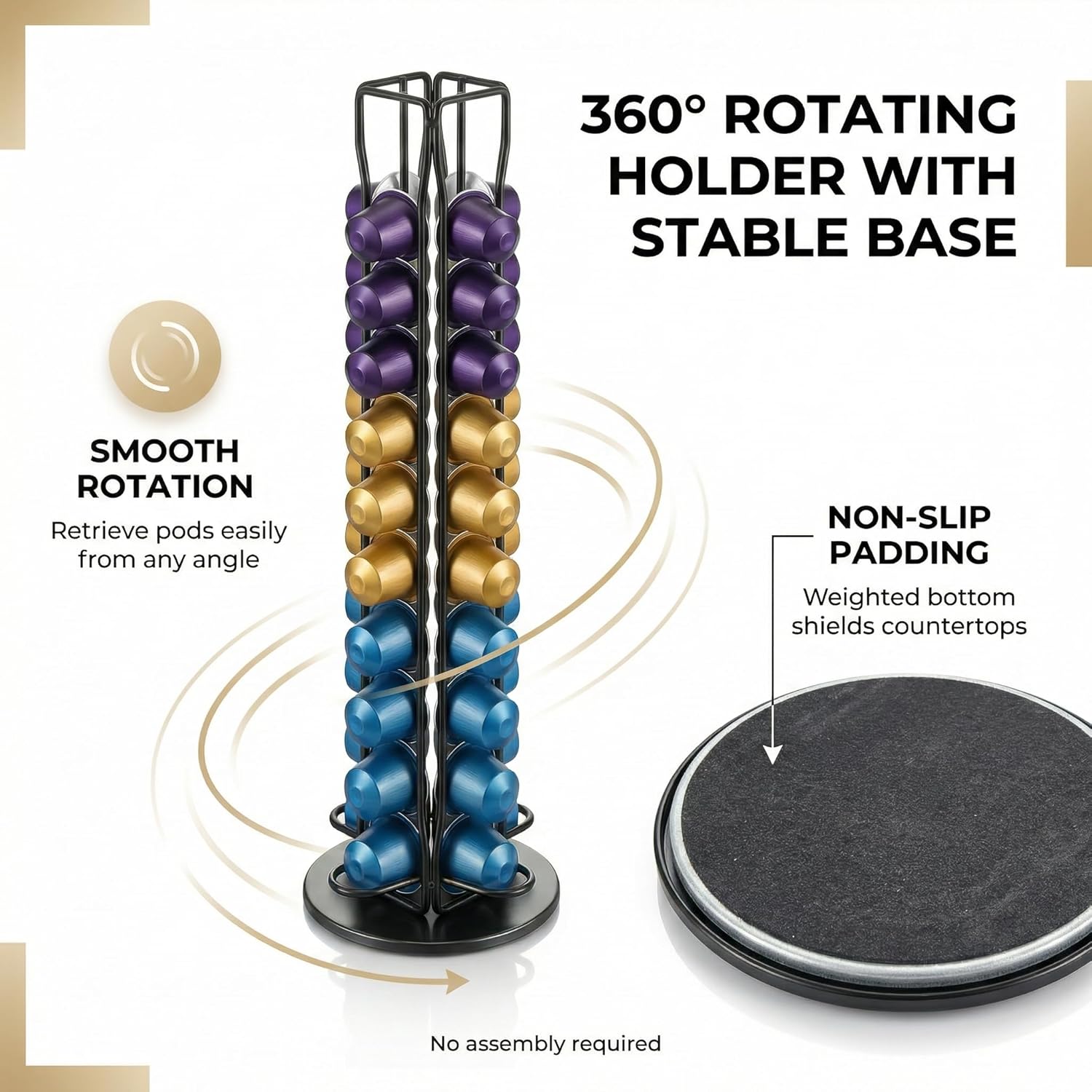 Porte Capsules Café pour Nespresso Original Line: Capacité 40 Capsules