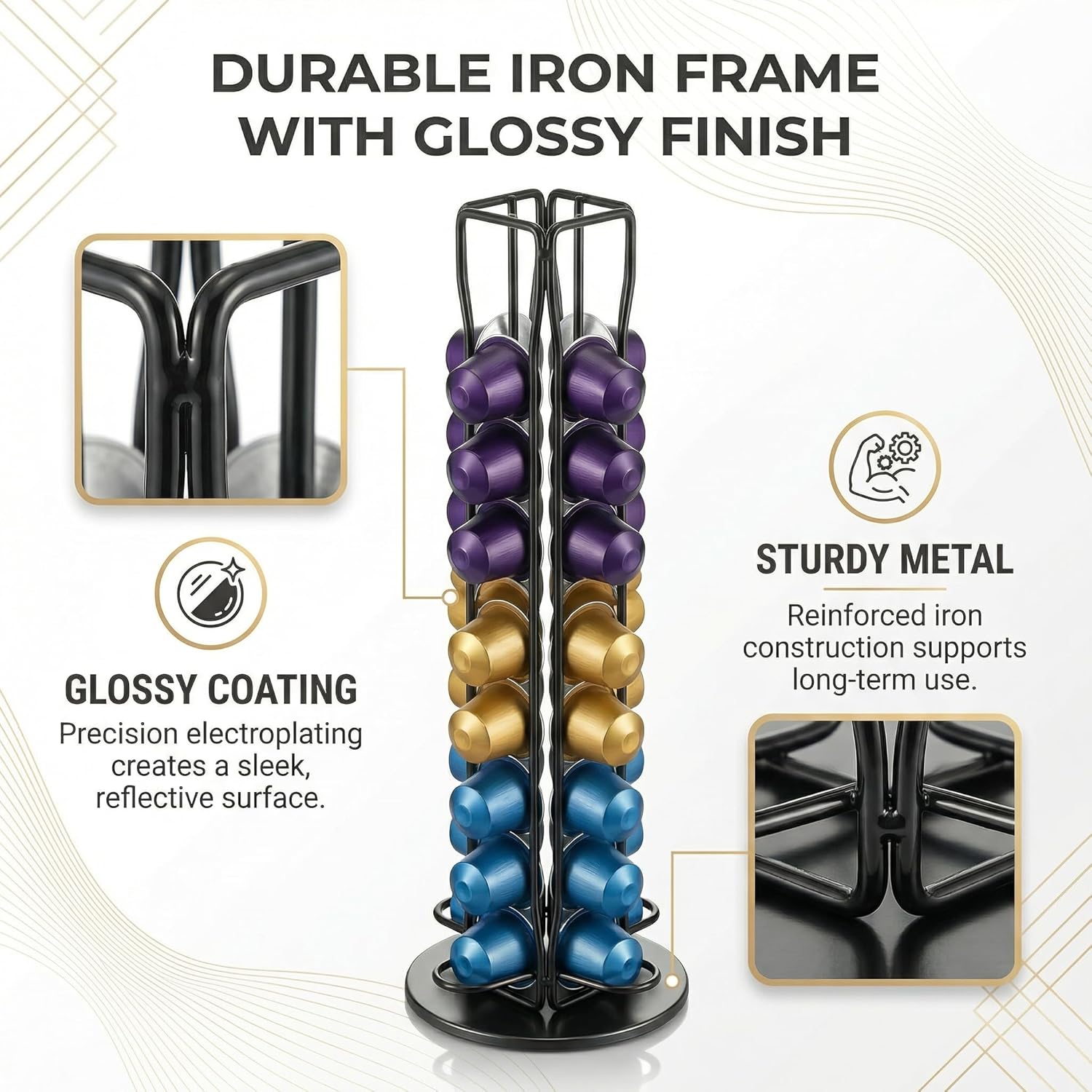 Porte Capsules Café pour Nespresso Original Line: Capacité 40 Capsules