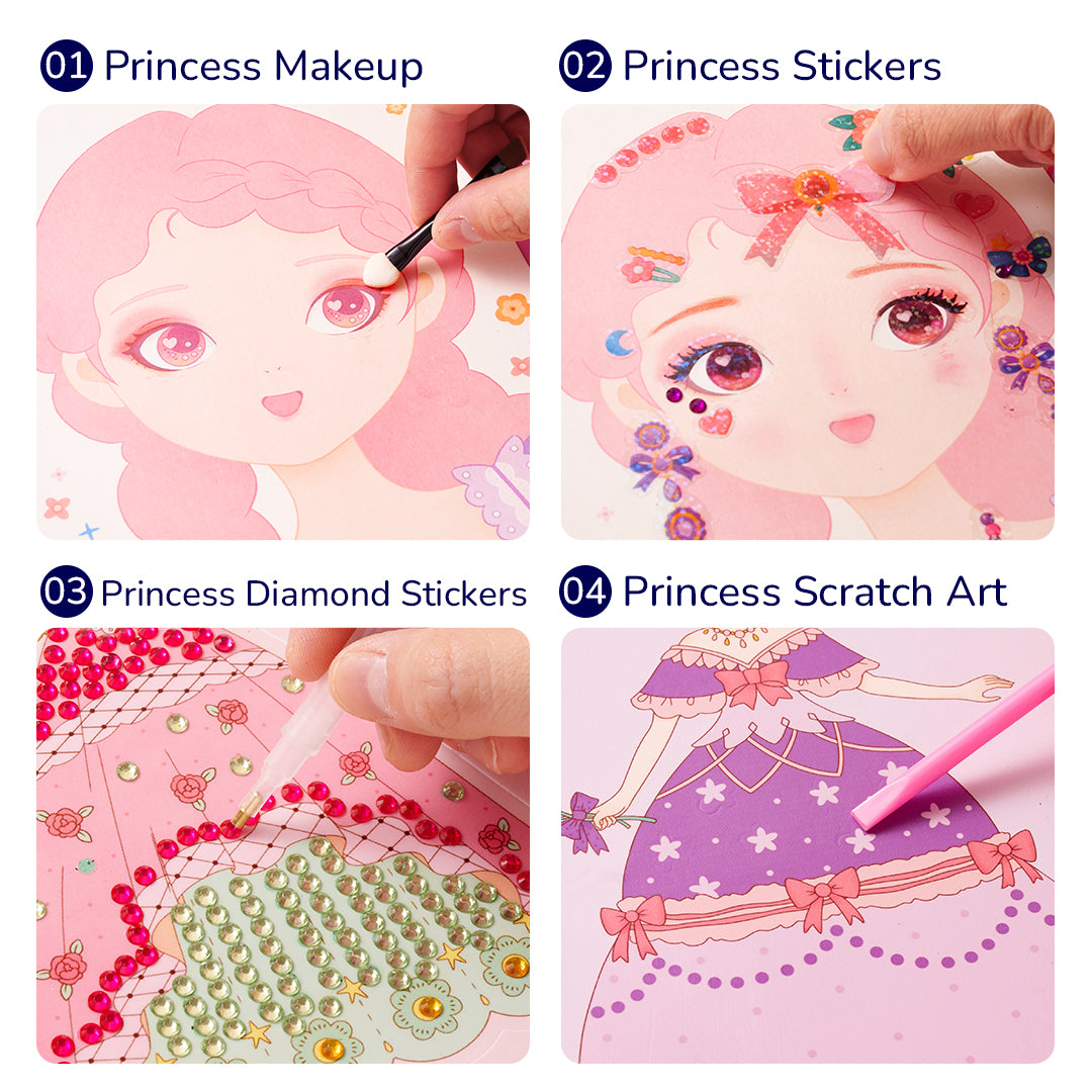 Mideer Coffret de Jeu d’Habillage 3-en-1 : Défilé de Mode Princesse