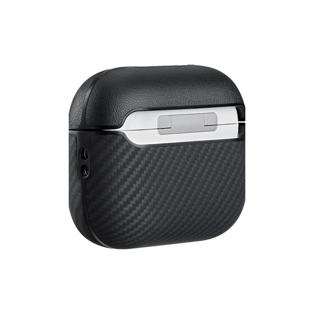 PITAKA Coque magnétique en fibre d’aramide pour Apple AirPods Pro3 Black/Grey