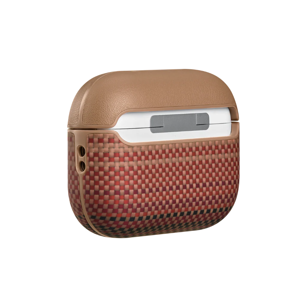 PITAKA Coque magnétique en fibre d’aramide pour Apple AirPods Pro3 Sunset