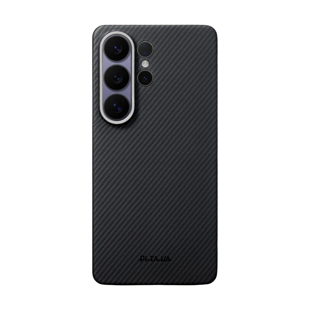 PITAKA Coque Ultra Mince pour Samsung Galaxy S26 Ultra Black/Grey avec (Bouton Aaron)