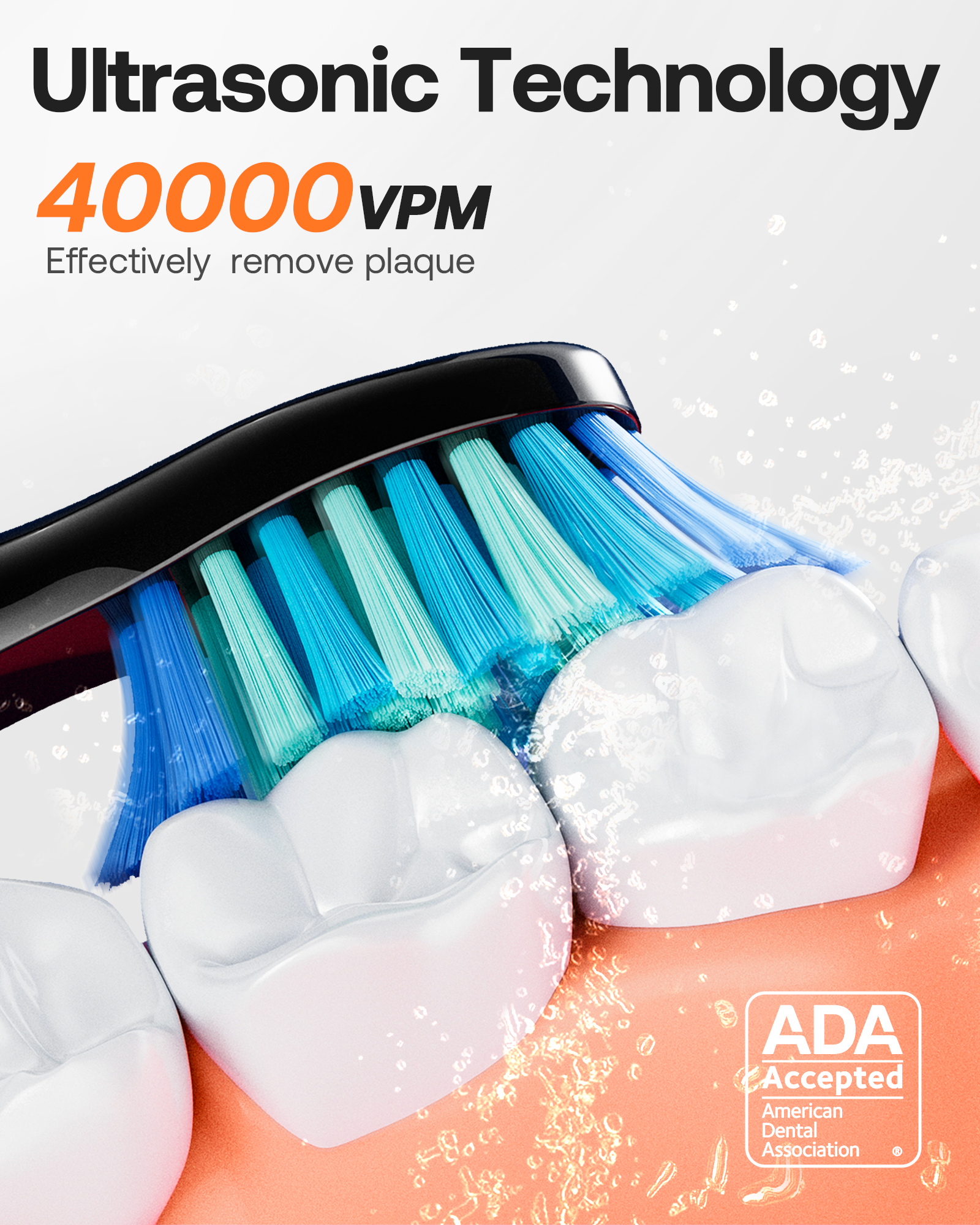Bitvae D2 Brosse à Dents électrique Ultrasonique avec 8 Têtes de Brosse
