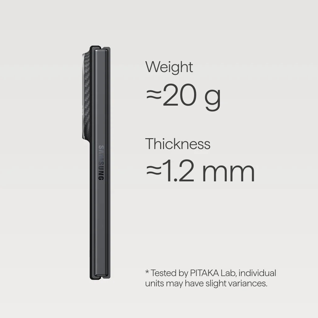 PITAKA Coque Edge pour Samsung Galaxy Z Fold8 600D Black/Grey (Twill)