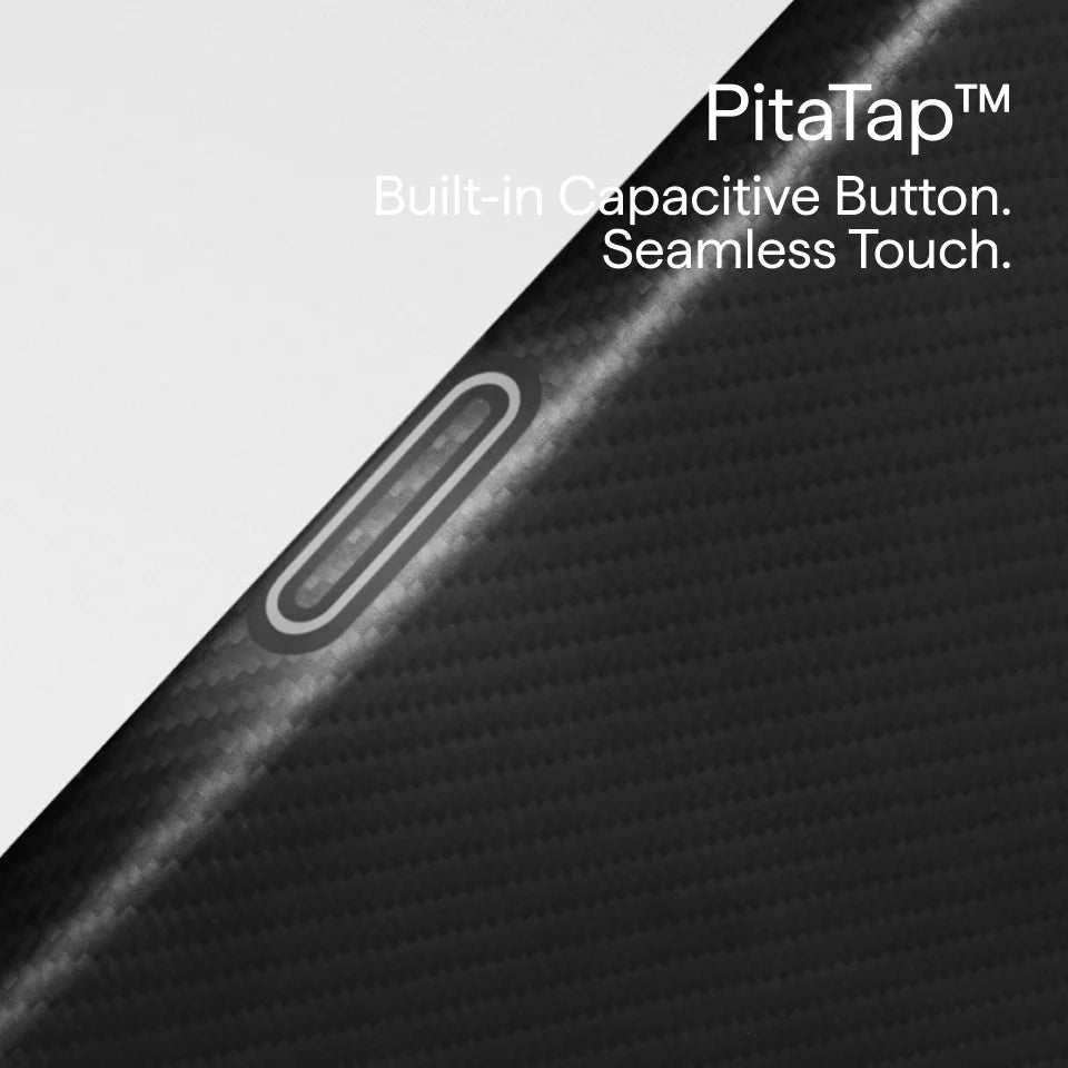 PITAKA Coque Edge pour iPhone 18 Pro 600D Black/Grey (Twill) (PitaTap™)