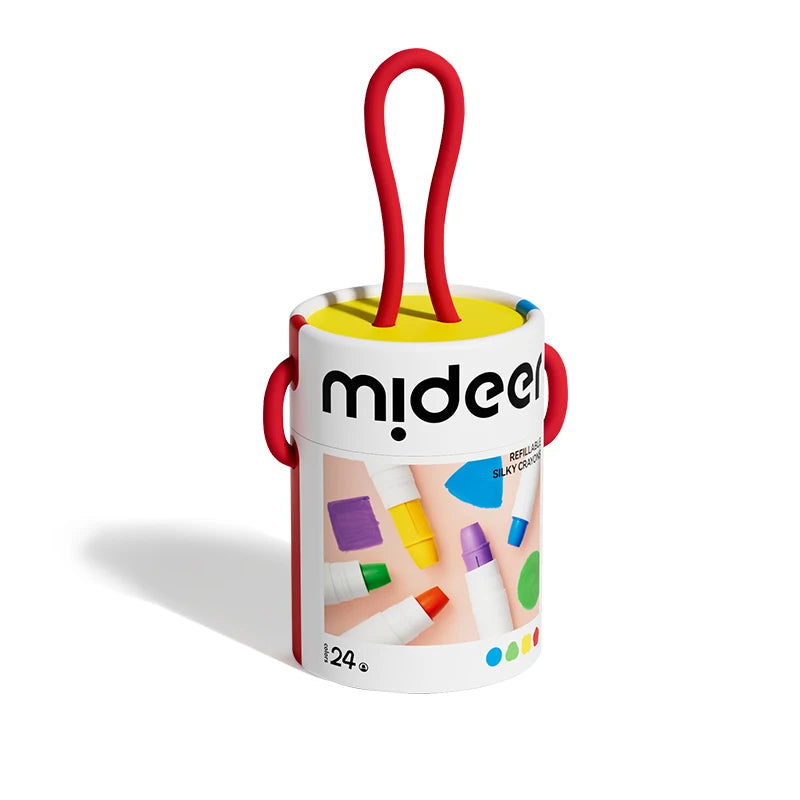 Mideer Crayons Soyeux à Séchage Rapide : 24 couleurs