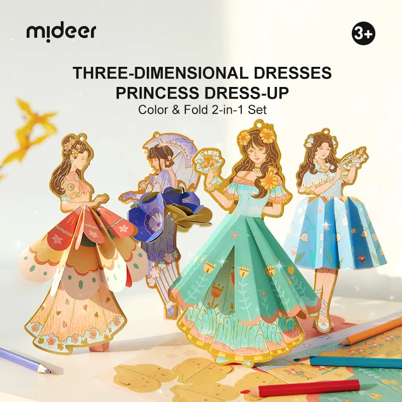 Mideer Cartes de Coloriage en Papier : Mon Défilé de Mode