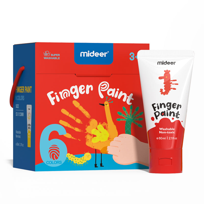 Mideer Peinture au Doigt 6 Couleurs : Édition La Chenille qui Fait des Trous
