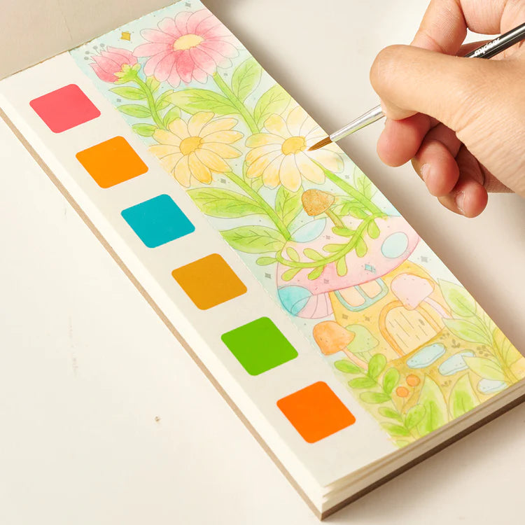 Mideer Peinture à l’Aquarelle : La Fleur et le Papillon