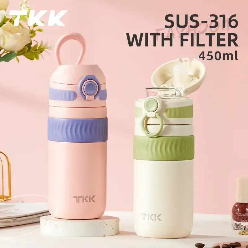 TKK Mug de Voyage isotherme 450ml en acier inoxydable
