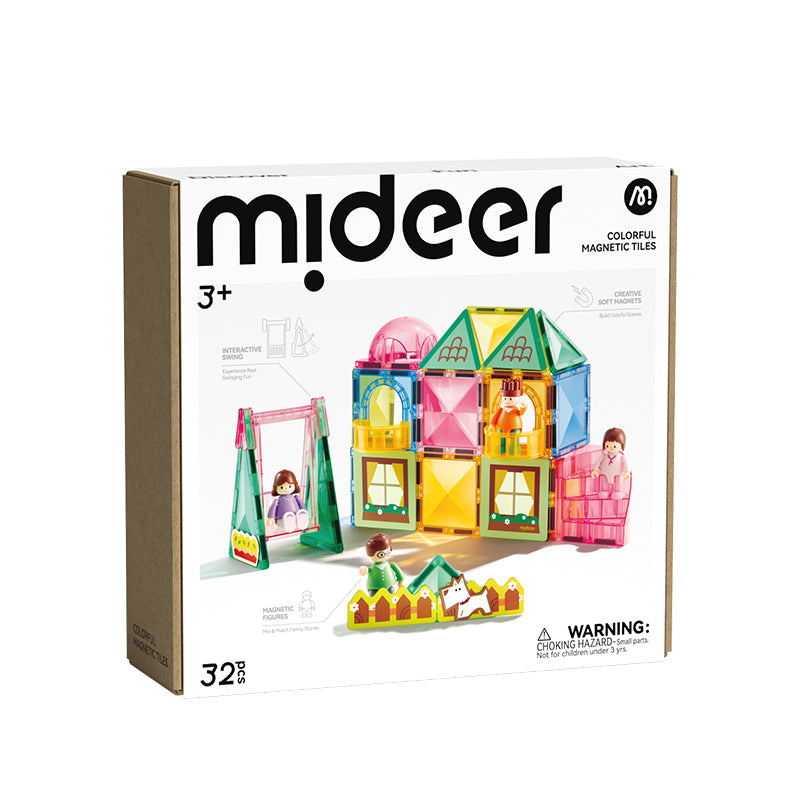 Mideer Mon premier set de construction magnétique, Notre famille, 32 pièces